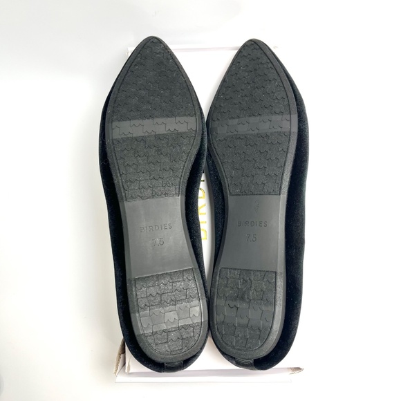 Birdies The Sparrow Pointy Loafer in Black Velvet 7.5 Black Velvet Loafers - Picture 12 of 13